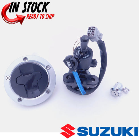 SUZUKI LOCK SET IGNITION SWITCH GAS CAP 2017-2018 GSXR1000 NEW OEM 2 KEYS